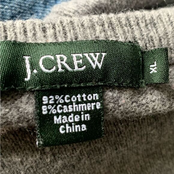 J.Crew Cashmere Blend Grey Striped Sweater Business Casual Men's size XL - Picture 4 of 10